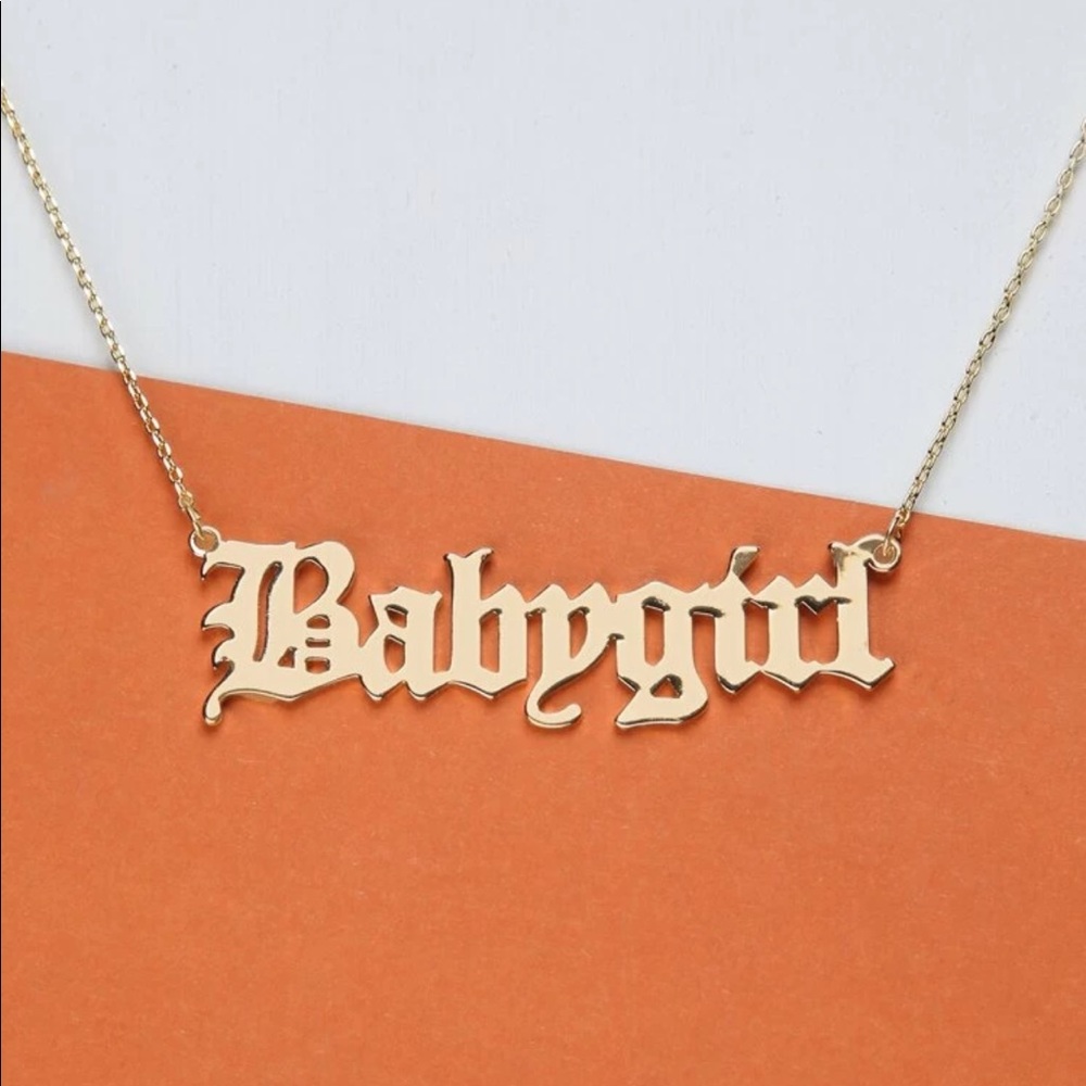 gold babygirl necklace